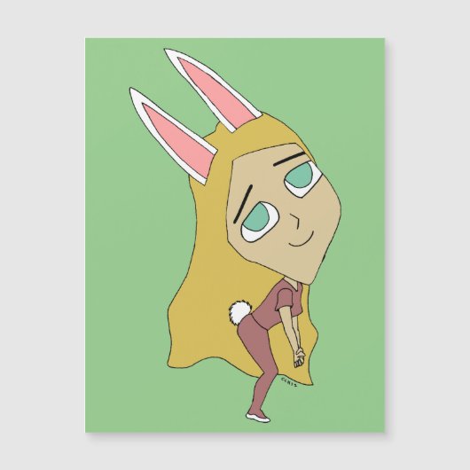 Carte Magnétique chibi bunnygirl (Devant)