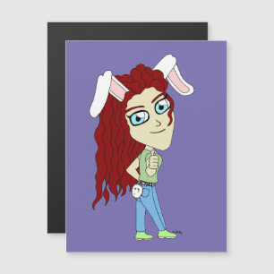 Carte Magnétique Chibi Bunnygirl donne des pouces