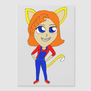 Carte Magnétique chibi catgirl