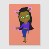 Carte Magnétique chibi catgirl (Devant)