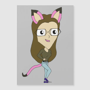 Carte Magnétique chibi catgirl