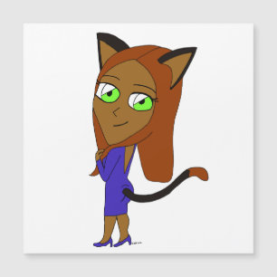Carte Magnétique chibi catgirl