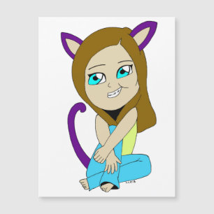 Carte Magnétique chibi catgirl