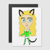 Carte Magnétique Chibi de Noël (Devant / Derrière)