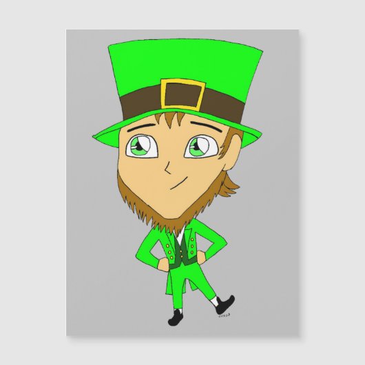 Carte Magnétique chibi leprechaun (Devant)