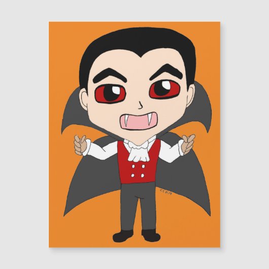 Carte Magnétique chibi vampire (Devant)