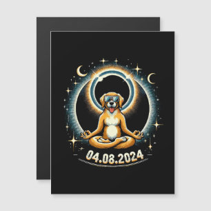 Carte Magnétique Chien à éclipse solaire 2024