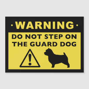 Carte Magnétique Chien de garde drôle avertissement Norwich Terrier