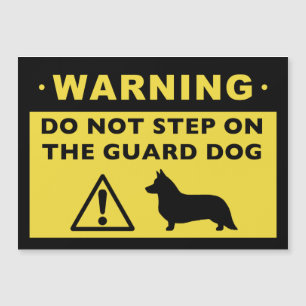 Carte Magnétique Chien de garde humoristique Cardigan Welsh Corgi A