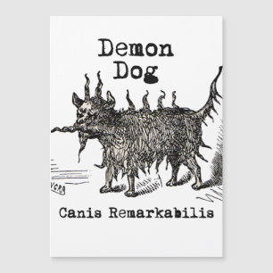 Carte Magnétique Chien Démon Vintage Drôle Mignon