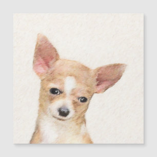 Carte Magnétique Chihuahua Peinture - Cute Original Chien Art