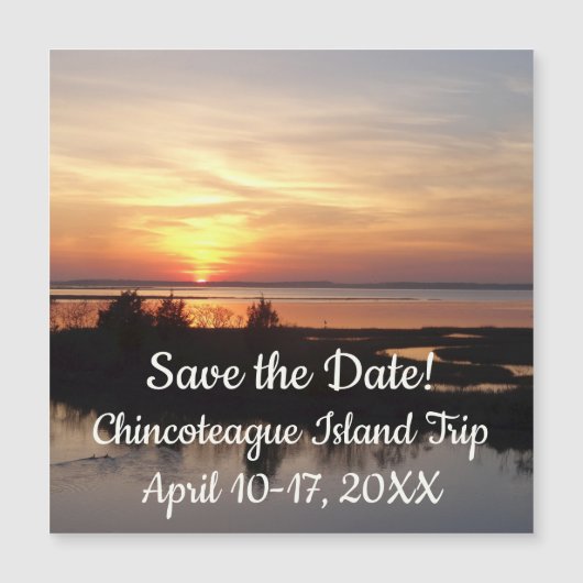 Carte Magnétique Chincoteague Sunset II Virginia Paysage (Devant)