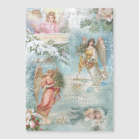 Chorale des Anges de Noël Vintage Collage