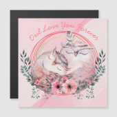 Carte Magnétique Chouettes mignonnes (Devant / Derrière)