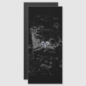 Carte Magnétique Chrome comme Aries Zodiac Connexion Hevelius (Devant / Derrière)