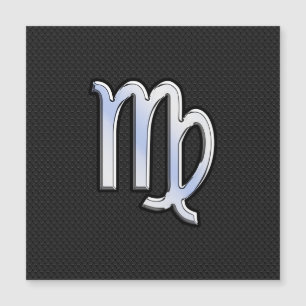 Carte Magnétique Chrome comme Virgo Zodiac Signe sur la peau du ser
