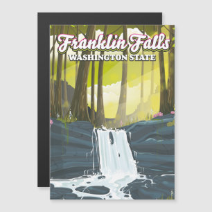 Carte Magnétique Chutes Franklin Washington États-Unis