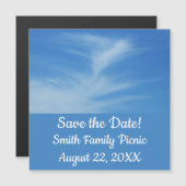 Carte Magnétique Ciel bleu avec nuages blancs Abstrait Nature Photo (Devant / Derrière)