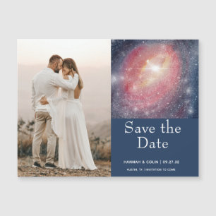 Carte Magnétique Ciel de nuit moderne Galaxy bleu violet Enregistre