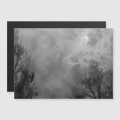 Carte Magnétique Ciel d'Halloween hanté avec Ravens (Devant / Derrière)