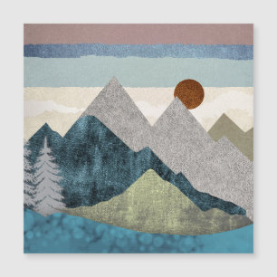 Carte Magnétique Ciel rayé de montagne