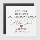 Carte Magnétique CINQ QUATRE TROIS DEUX Compter jusqu'à la grossess (Devant / Derrière)