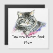 Carte Magnétique Citation amusante pour cette Mère parfaite Purrfec (Devant / Derrière)
