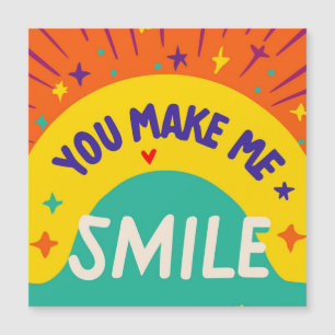 Carte Magnétique Citation de la Saint-Valentin "Tu me fais sourire"