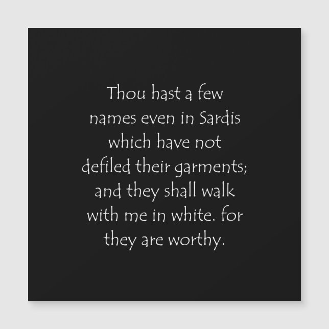 Carte Magnétique Citation de l'écriture Révélation 3 4 (Devant)