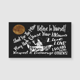 Carte Magnétique Citation de motivation inspirée d'aimant de