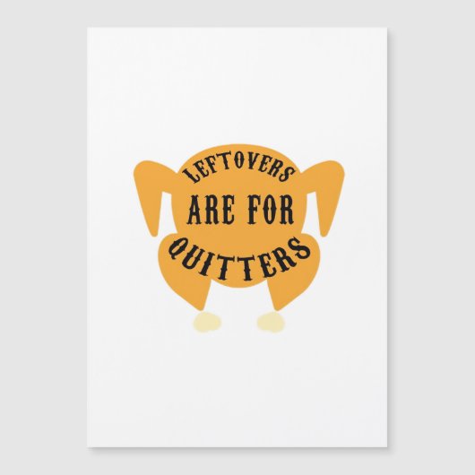 Carte Magnétique Citation de Thanksgiving essentielle - Les restes (Devant)