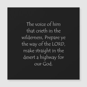 Carte Magnétique Citation Écriture Ésaïe 40 3