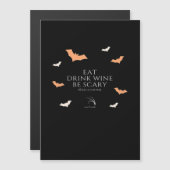 Carte Magnétique Citation Hallowine Halloween Manger Boire (Devant / Derrière)