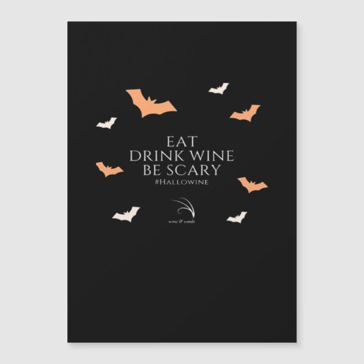 Carte Magnétique Citation Hallowine Halloween Manger Boire (Devant)