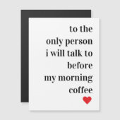 Carte Magnétique Citation romantique moderne (Devant / Derrière)