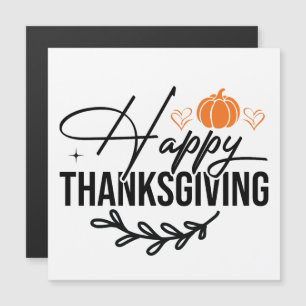 Carte Magnétique Citrouille Bon thanksgiving simple