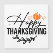 Carte Magnétique Citrouille Bon thanksgiving simple (Devant)