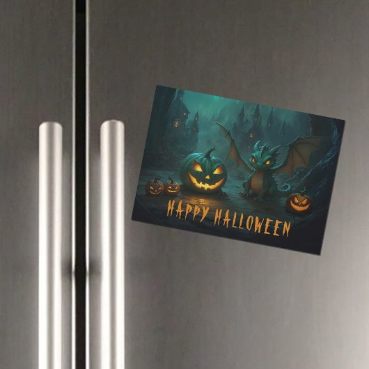 Carte magnétique Citrouille d'Halloween Dragon