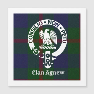 Carte Magnétique Clan Agnew Crest Badge et Tartan