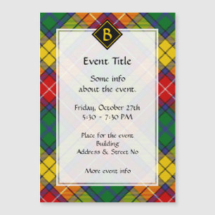 Carte Magnétique Clan Buchanan Tartan