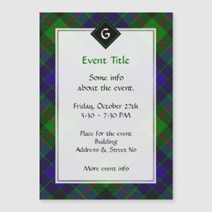 Carte Magnétique Clan Gunn Tartan