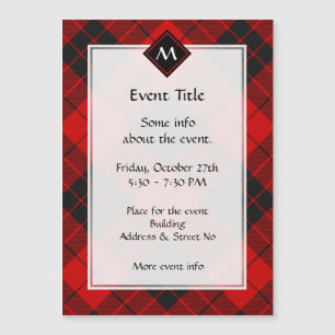 Carte Magnétique Clan Macleod de Raasay Tartan