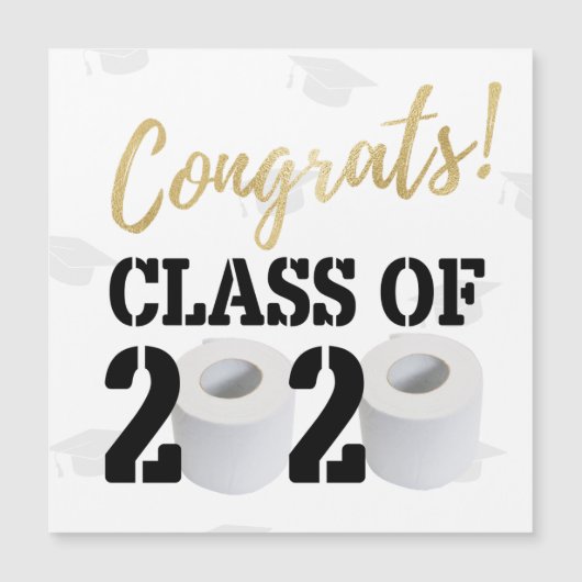 Carte Magnétique Classe de 2020 Graduation Quarantine Magnetic Card (Devant)