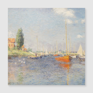 Carte Magnétique Claude Monet. Bateaux rouges, Argenteuil