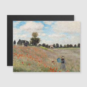 Carte Magnétique Claude Monet - Champ de coquelicots