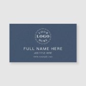 Carte Magnétique Clean Design Blue Textured Magnetic Business Card (Devant)