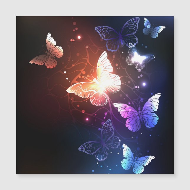 Carte Magnétique Clowing Night Butterflies (Devant)