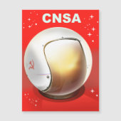Carte Magnétique CNSA art spatial chinois. (Devant)