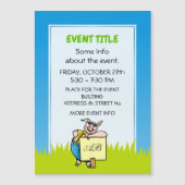 Carte Magnétique Cochon avec signe (Devant)