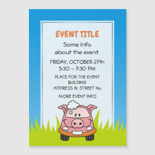 Carte Magnétique Cochon de lavage de voiture